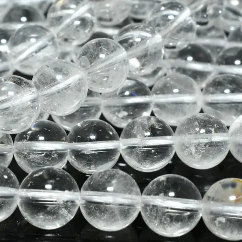 Natural White Quartz With Strong Inclusion Loose Round Beads 10.5mm-11mm