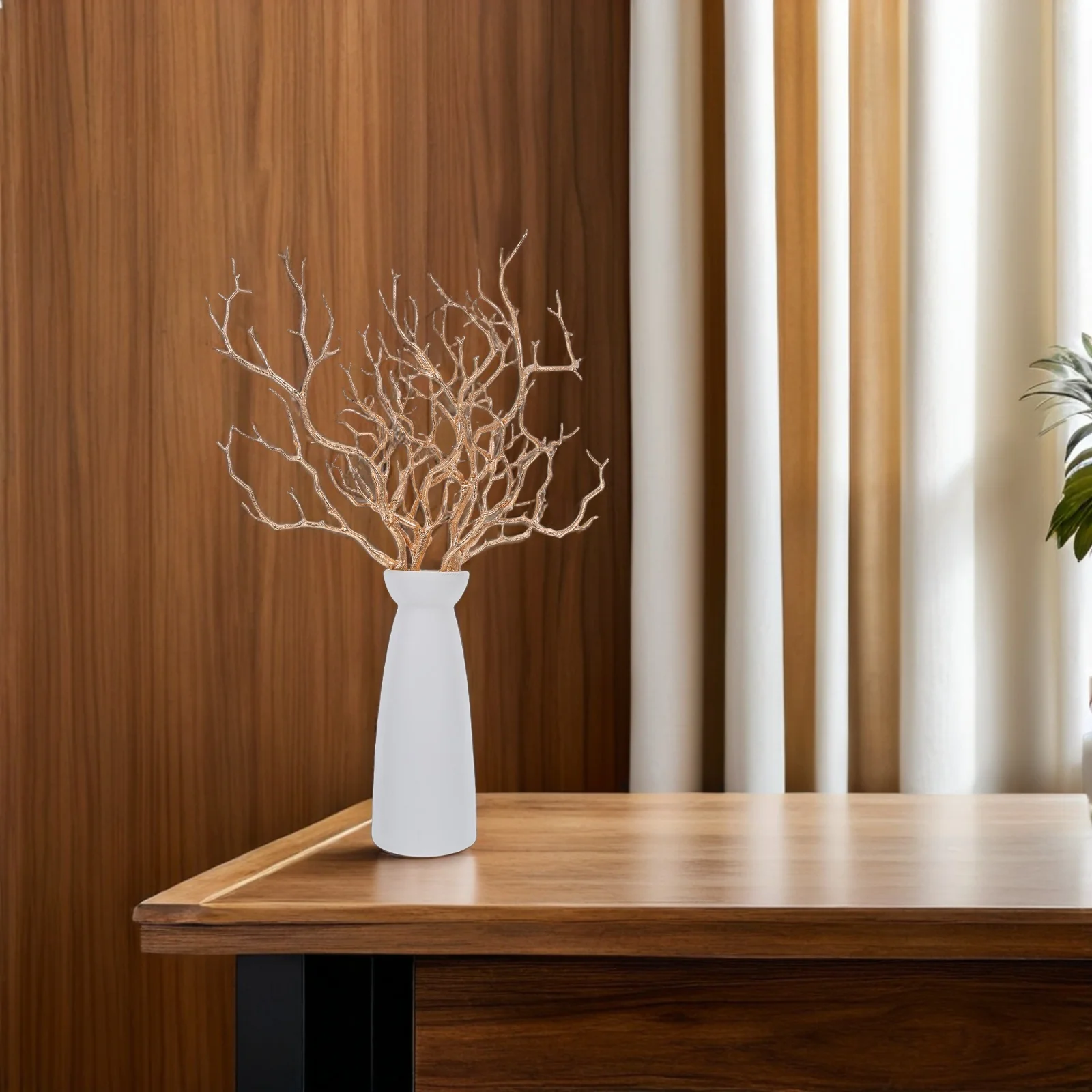 

4Pcs Artificial Coral Dry Branches 17.29 Inch Curvy Natural Looking Brown Fake Wood Branches for Vase Decor Tabletop Centerpiece