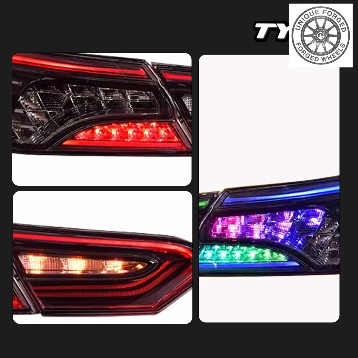 

Задние фонари BC Car для Toyota Camry 2018-2023: обновленные, модифицированные, с динамическими ДХО и светодиодными указателями поворота, автоаксессуары