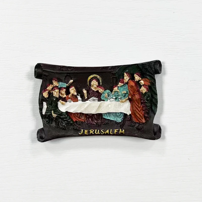 Israel Jerusalem Last Supper Tour Commemorative Home decor Creative with hand gift Magnetic refrigerator magnets