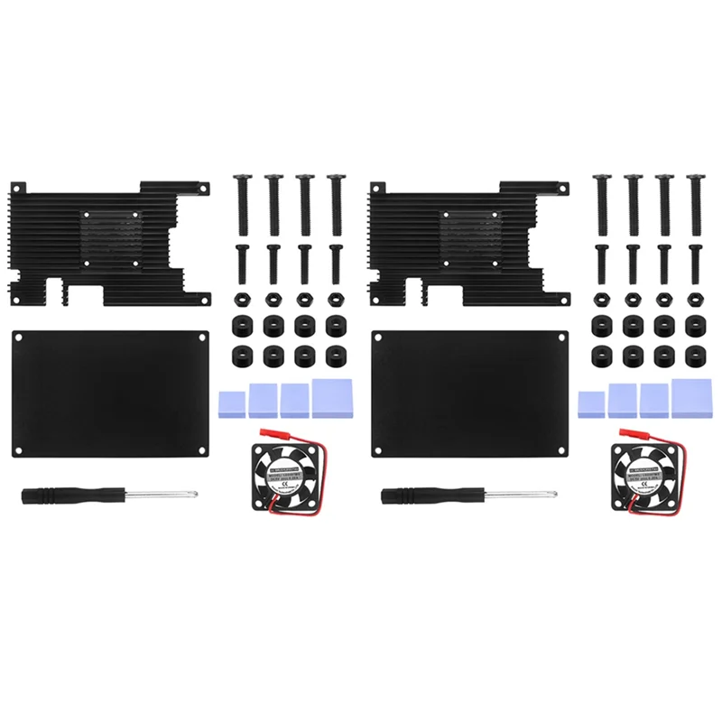 

Изысканный защитный корпус Exquisite-2X из алюминиевого сплава для Orange Pi 5 с охлаждающим вентилятором, пассивным и активным радиатором охлаждения, металлический корпус