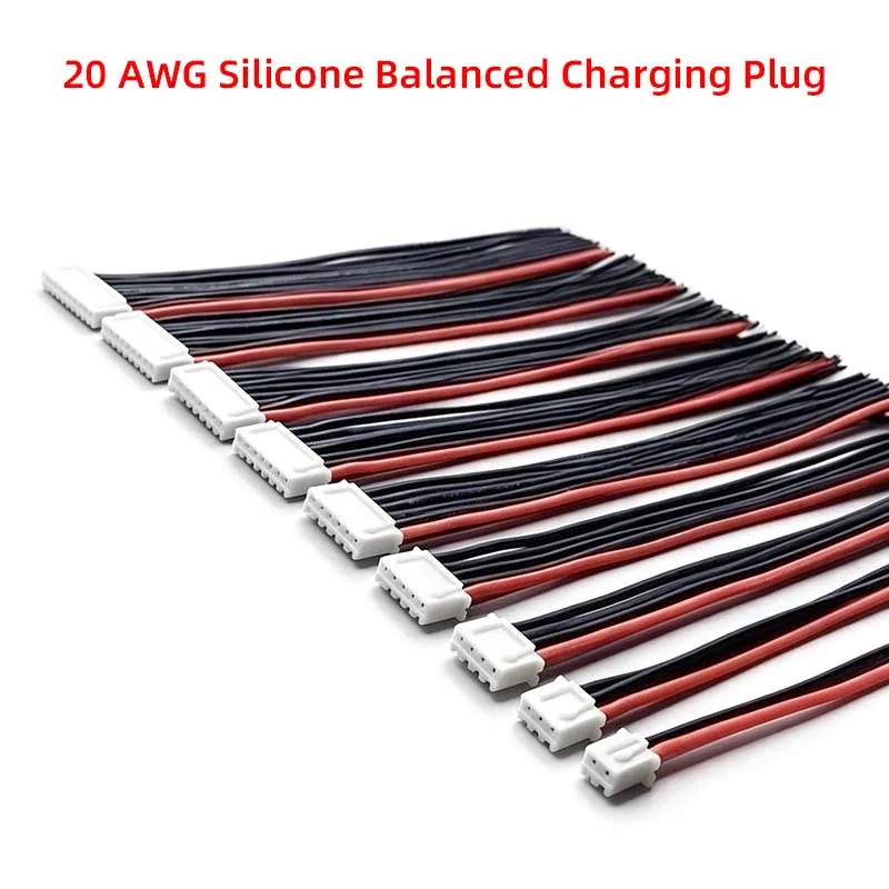 5PCS A123 Lithium Battery Balance Charging Plug, 20AWG Silicone Wire, XH2.54mm Pitch Balance Connector Extension Cable