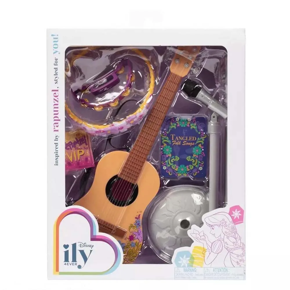 

Doll Accessories Princess Musician Set Guitar Microphone Clothes Shoes Beauty Salon Set 18 inch American Doll Suitable