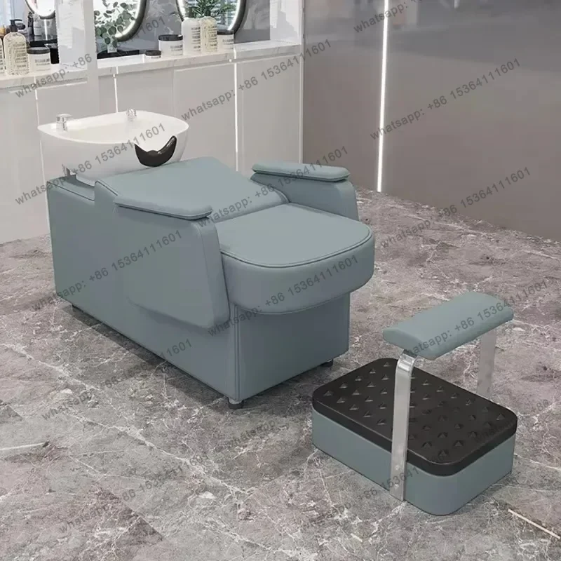 LSErgonomic Modern Shampoo Bed Massage Unique Luxury  Shampoo Recliner Delicacy Trendy Cadeira De Barbearia Salon Furniture