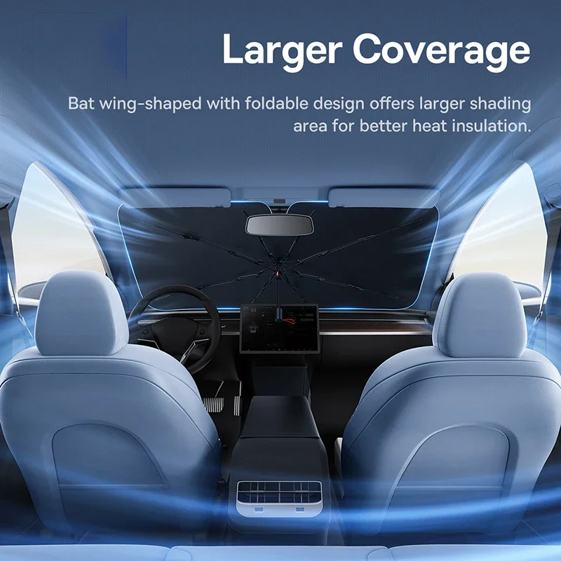 1PCS Car Front Sunshade Umbrella Car Front Window Sunshade Cover Car Sunshade Cover Car Windshield Protection Auto Accessories