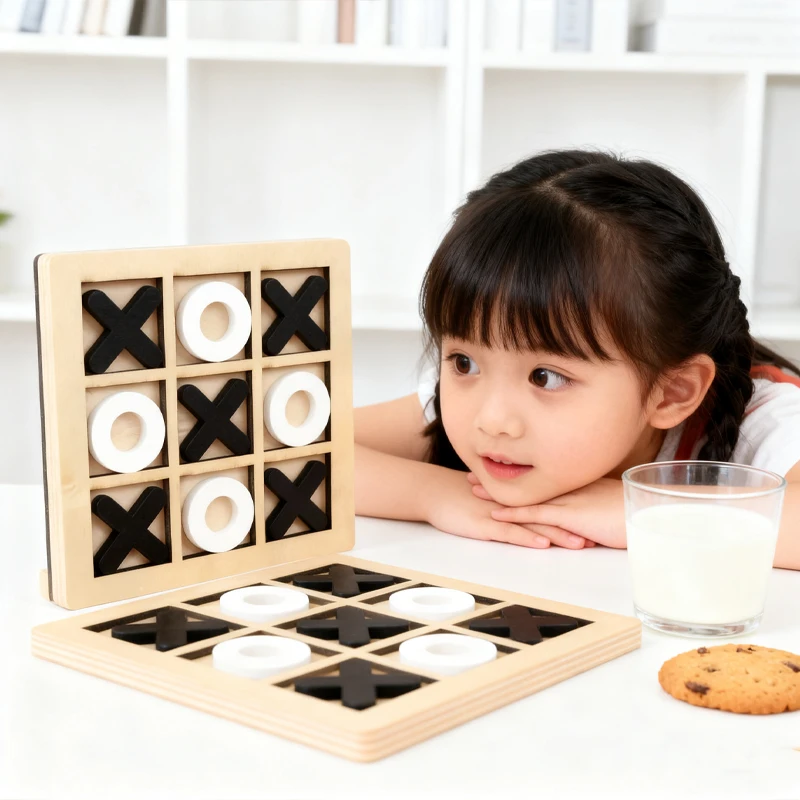Детская игра Монтессори, развивающие игрушки, деревянная головоломка, тренировка взаимодействия в шахматы, обучение мозга для детей 5 лет