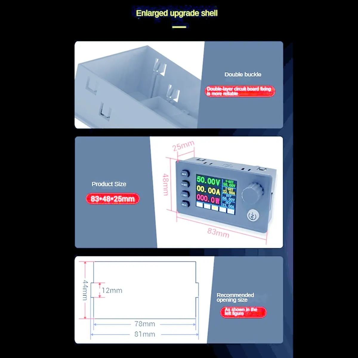 howhow ZK6522C CNC Step-Down DC Power Supply Adjustable Voltage Voltage and Constant Voltage Constant Current Module 1430W