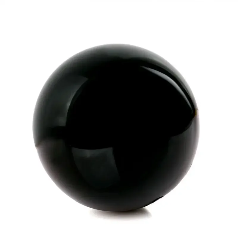 50mm Asian Rare Black Obsidian Sphere Large Crystal Ball Healing Stone #55437