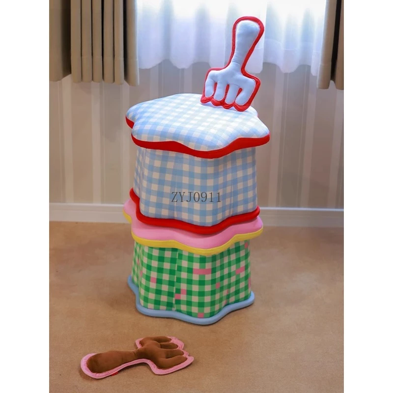 Kleiner Hocker Pudding Wohnzimmer Fußhocker Wickelschuhe Sofahocker