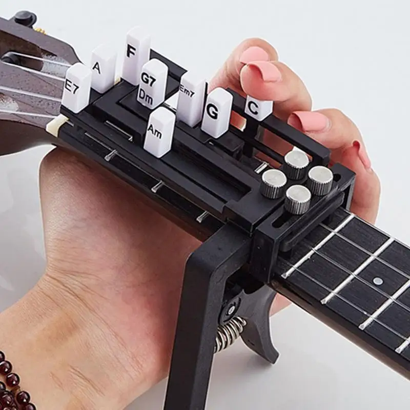 Guitar Chord Presser Reusable Ukulele Chord Trainer Guitar Aid Assisted Tool Compact Ukulele Chord Assistant Ukulele Accessories