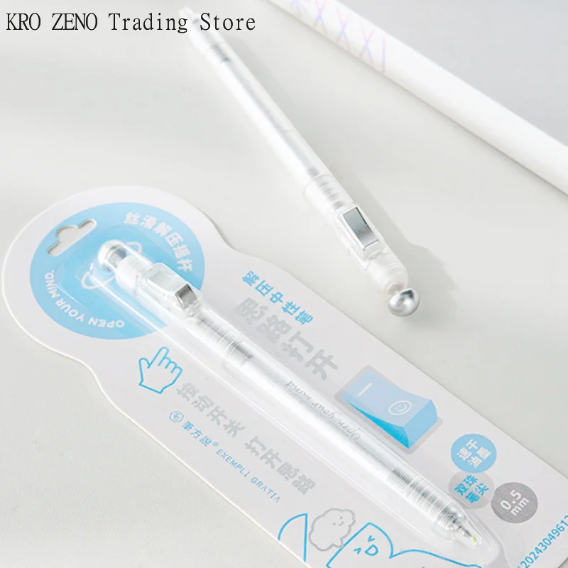Relax Switch Pen For Exam Prep - Fidget Clicker Gel Pen 0.5mm Smooth Writing, Anti-Anxiety Study Tool For School Students Office view 6
