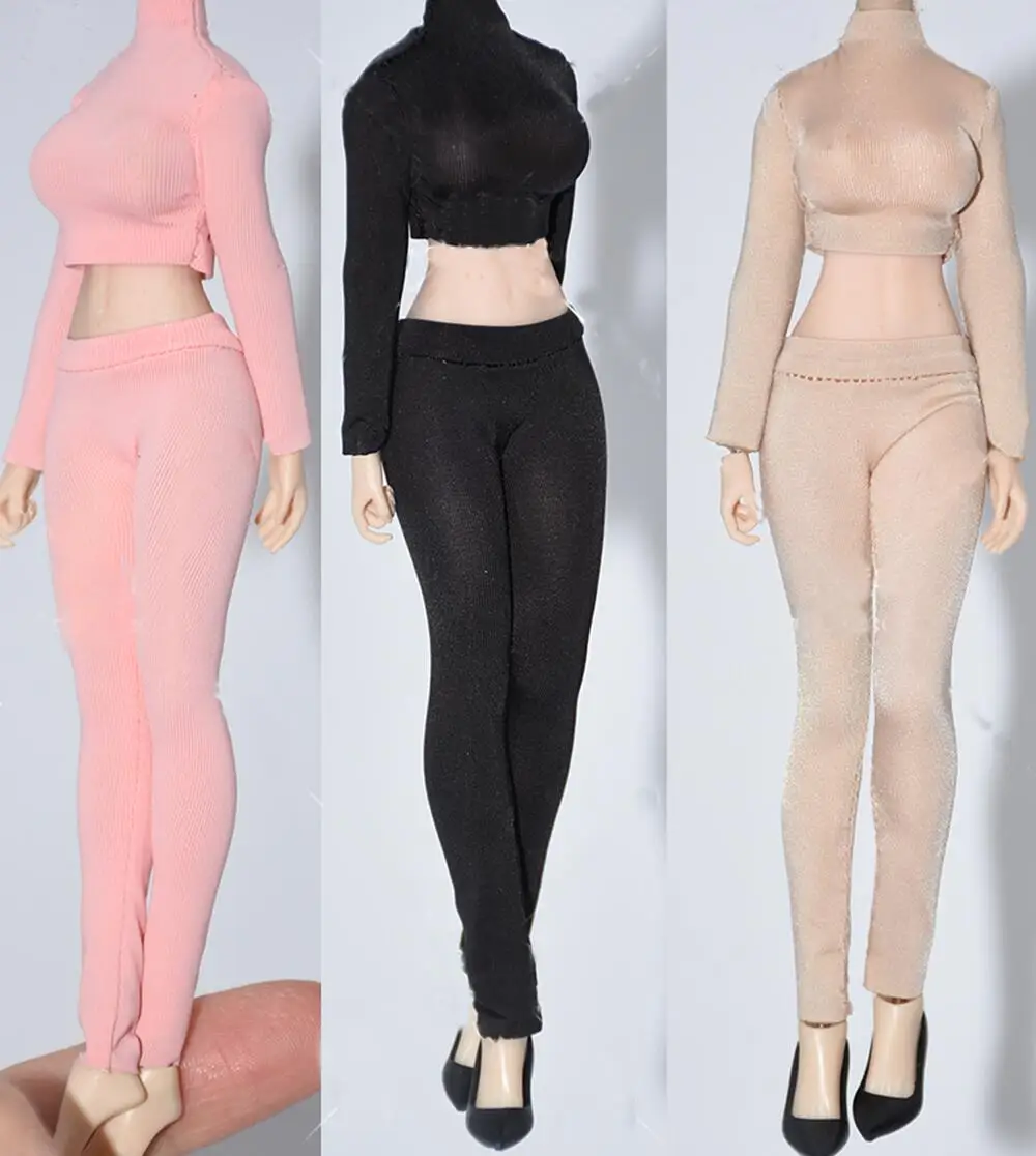 1/12 Female Soldier Model Ice Silk Tights Swimsuit Colorful Sexy Dress Socks 6Inch Action Figure Body Doll