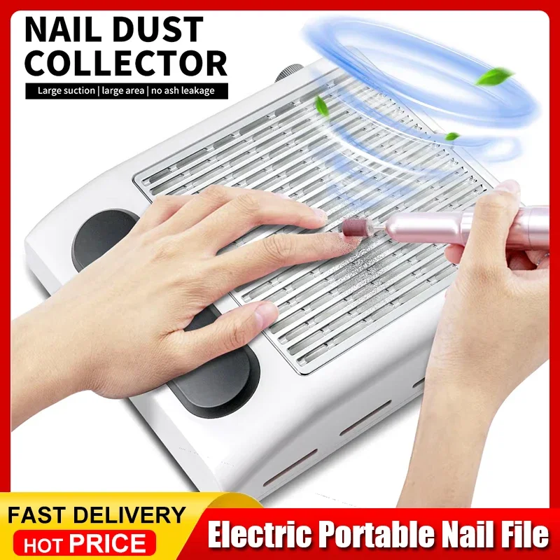 

Powerful Nail Dust Collector, Strong Suction, Nail Vacuum Cleaner for Nails, Acrylic, Low Noise, Professional Manicure