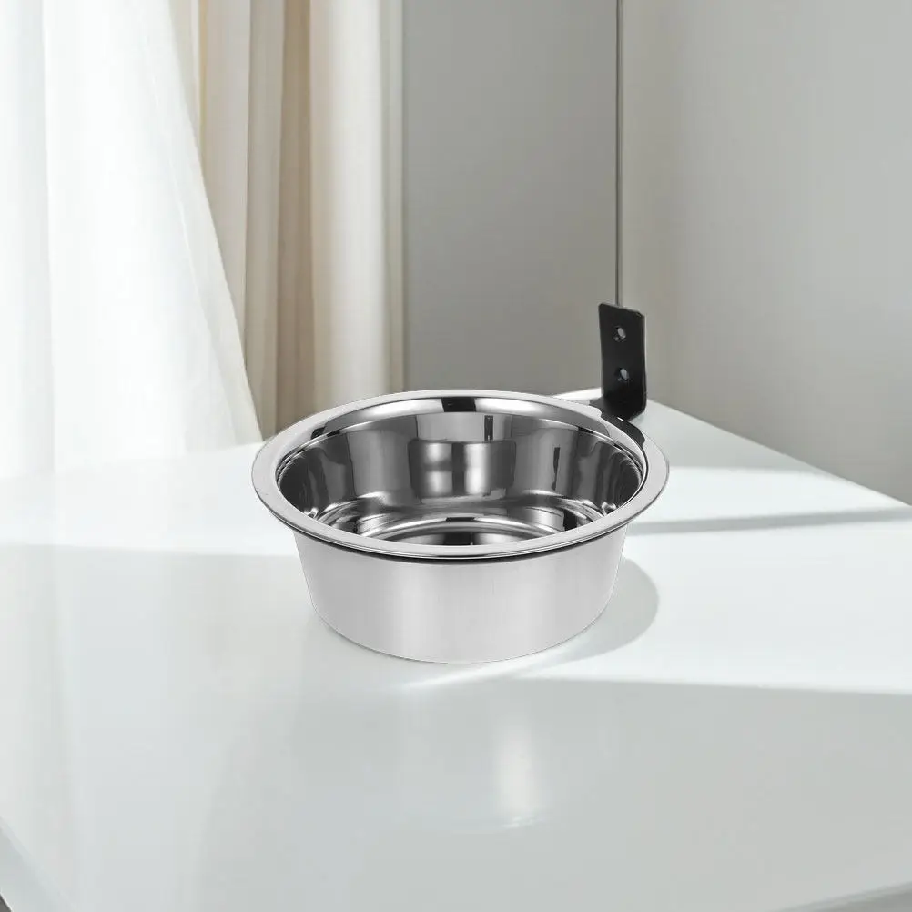 

2Sets Elevated Wall Mounted Dog Feeding Station Pet Food and Water Bowl Set for Crates Cages Clinics Homes Heavy Duty Stainless