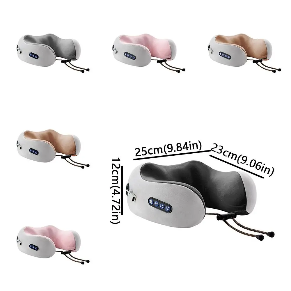 ذكي U على شكل وسادة تدليك الرقبة وظيفة التدفئة الدافئة مدلك كتف عنق الرحم تدليك الاهتزاز الناعم