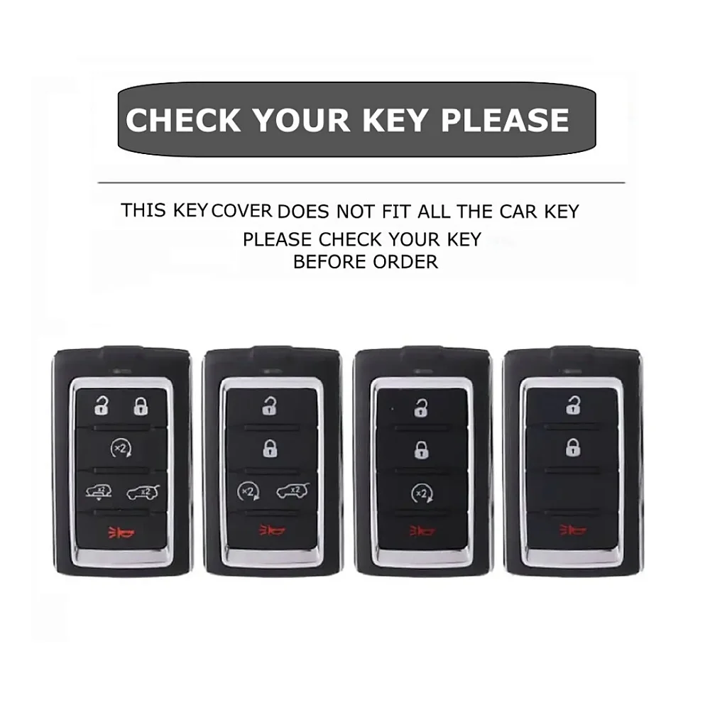 

Leather Car Remote Key Case Cover for Jeep Grand Wagoneer Cherokee Obsidian II 2021 2022 2023 Protection Auto Accessories
