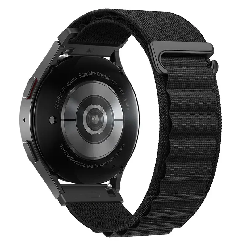20mm Nylon Loop Band for Samsung Galaxy Watch 6/5/4 44mm 40mm/Classic 47mm 43mm/5 Pro 45mm Bracelet for Samsung Watch 46mm Strap