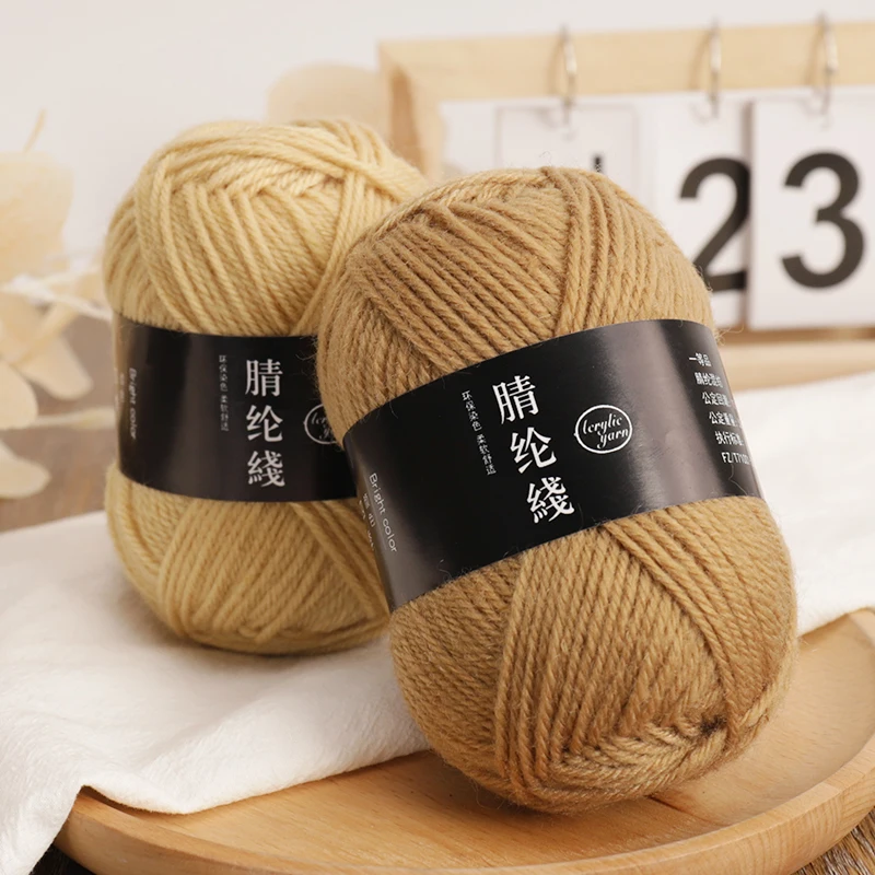 100g/set Thick Acrylic Yarn 4ply Crochet for Knitting Tufting Slipper Scarf Hand-woven Clothing Diy Doll Warm Soft Baby Thread