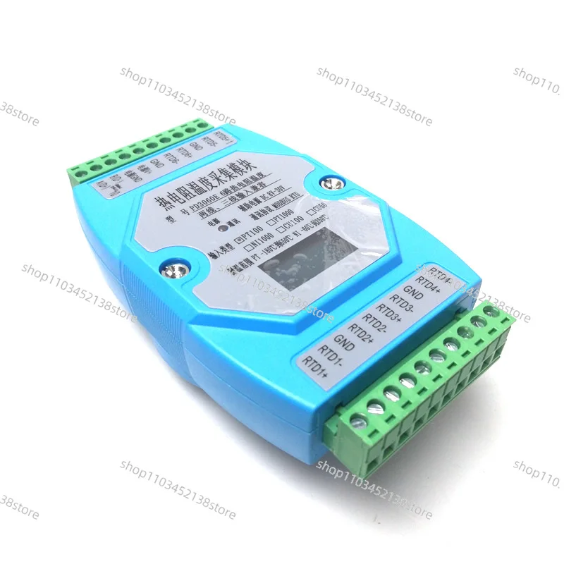 

6 Way OLED PT100 PT1000 Temperature Acquisition Module Temperature Transmitter MODBUS RTU