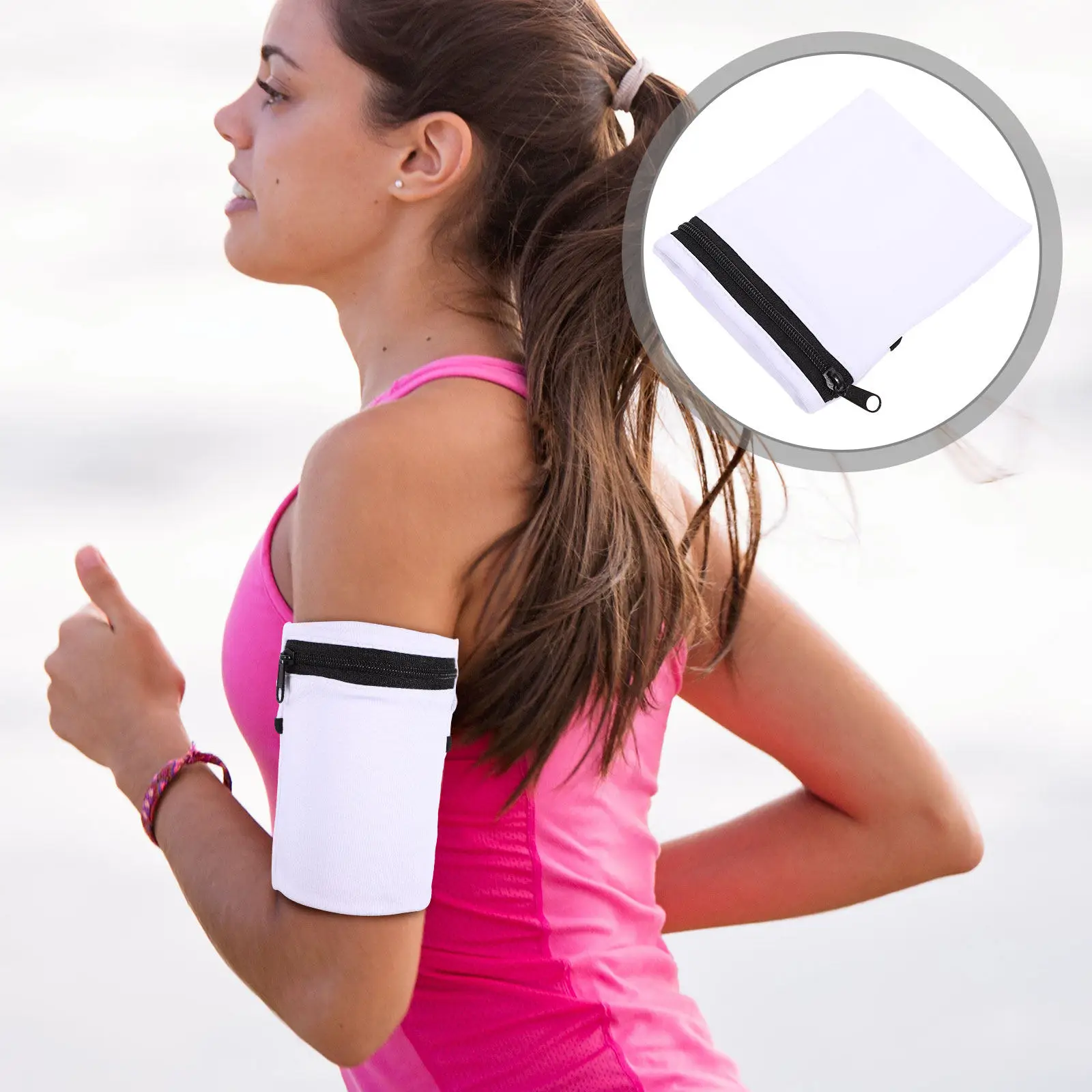 

Phone Armband Bag Lightweight Breathable Running Cell Phone Holder Elastic Sports Arm Pouch for Outdoor Workout Storage