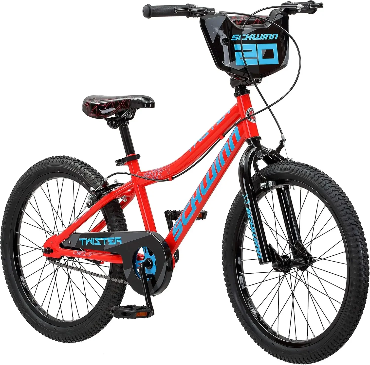 Twister Kids BMX Style Bike, Boys and Girls, 20-Inch Wheel, Single Speed, Age 7-13 Year Old, Handlebar Pad and Number Plate