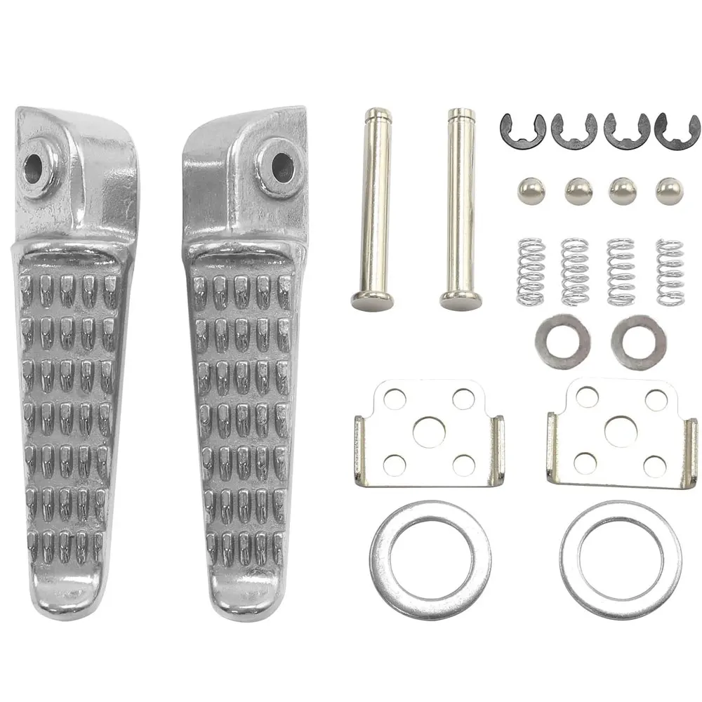 

New Motorcycle Silvery Rear Passenger Footpegs Footrest For KAWASAKI Ninja 400 ZX-4RR 7 Hybrid Z900 ABS Z900 SE Z400