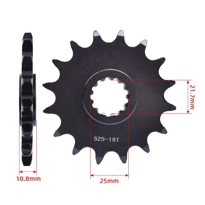 دراجة نارية 525 سلسلة 16T الجبهة 45T الخلفية ضرس لياماها YZFR6 YZF R6 600 600CC 2006-2018 2019 2020 2012 2016 2022 2023 2024 #4