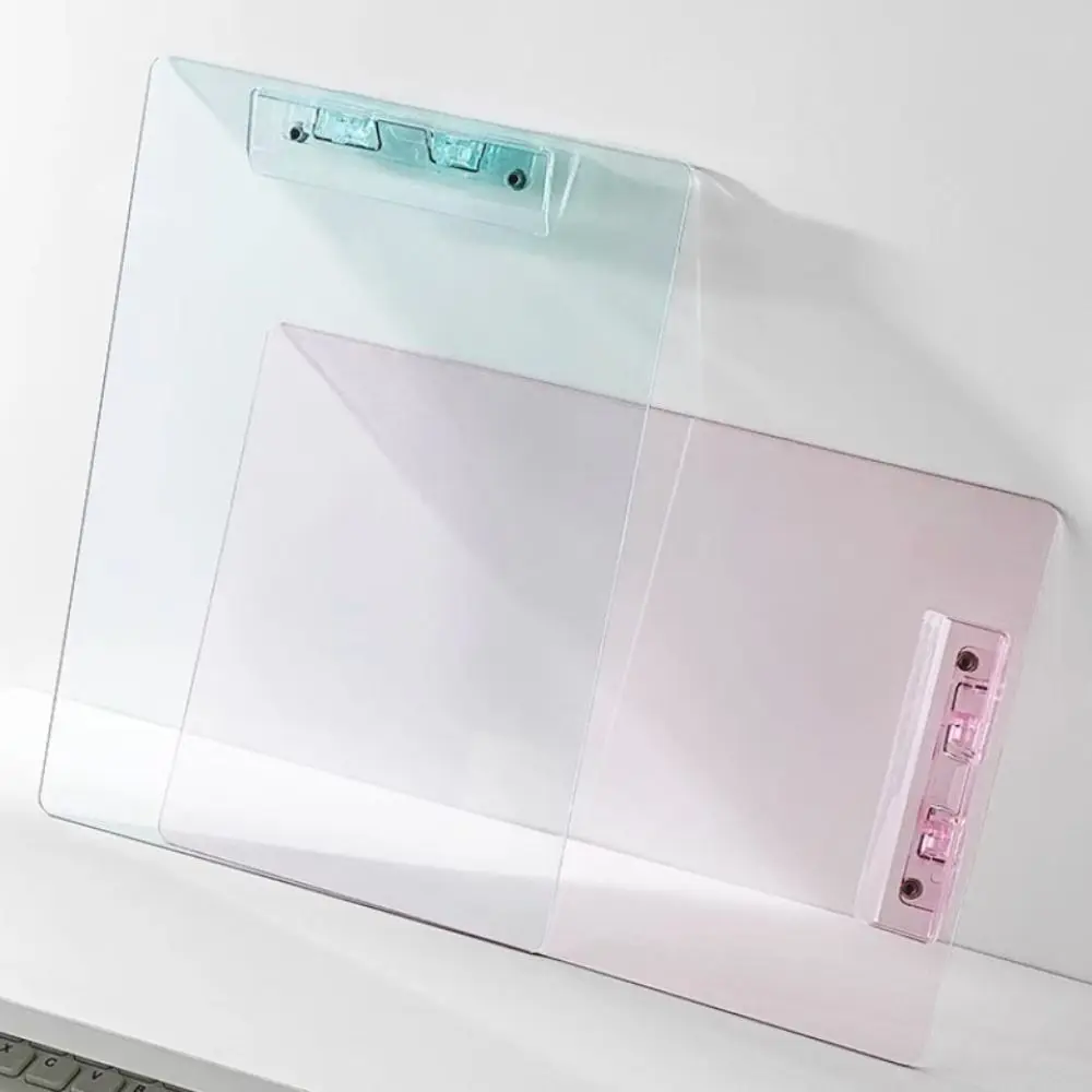 A4 Clipboard Transparent Clipboard Clip Board with Low Profile Clip for Office Business Work