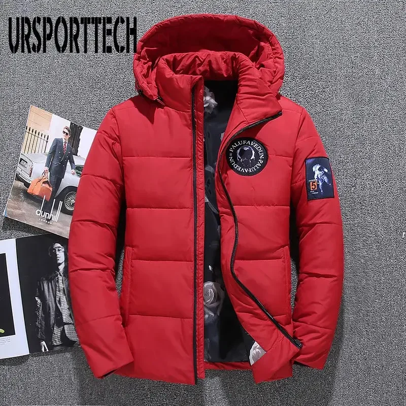 

Winter Men's Jacket Outdoor Hooded Mens Winter Male Jacket Windbreaker Casual Coat Oversized Velvet Down Jackets Overcoat