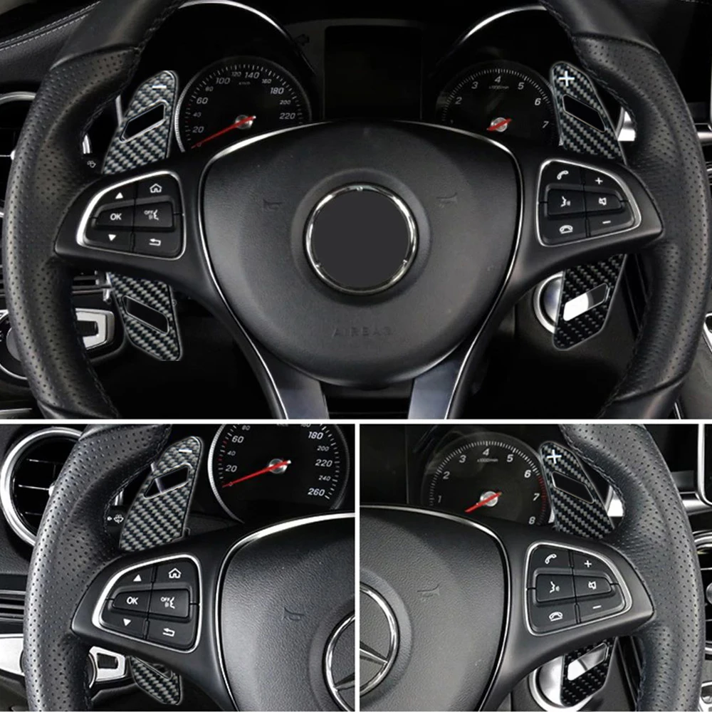 Madtracebz for Mercedes-Benz New Magnetic Paddle shift Complete Magneto-Absorbing T-Carbon Steering Wheel Paddle,