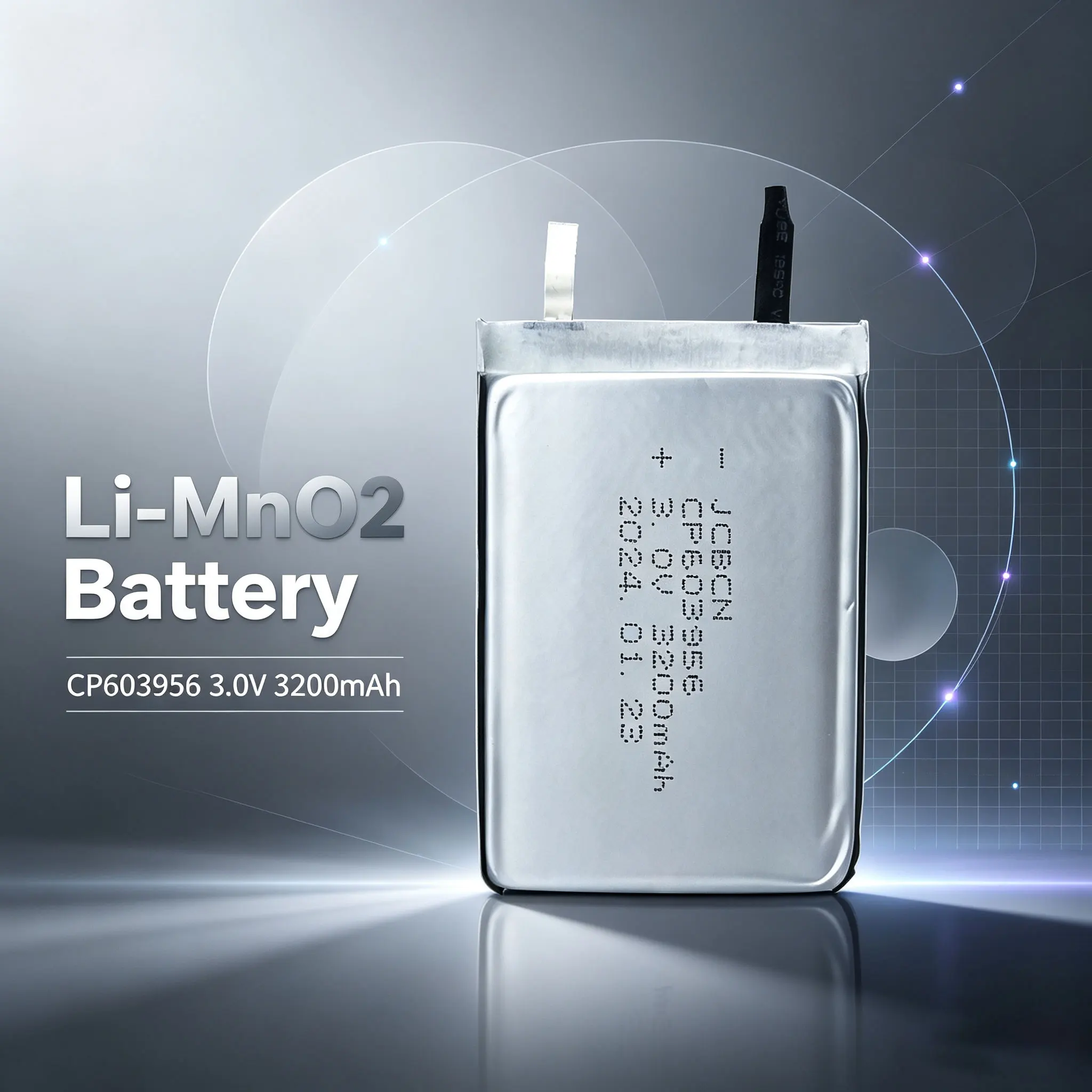 JCBCH CP603956 Remote control lock, RFID active tag, personnel positioning card, 3V one-time soft pack Li-MnO2 Battery