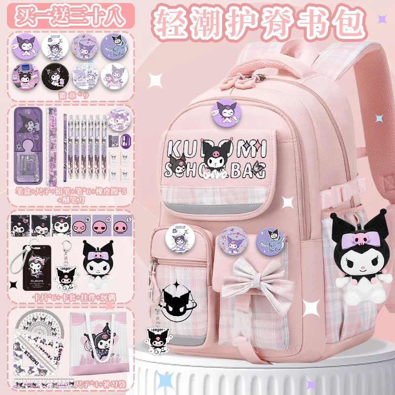 Sanrio Backpack 2025 New Kulomi Model Cute School Bag for Teens Large Capacity Lightweight Backpack to Go Back to School