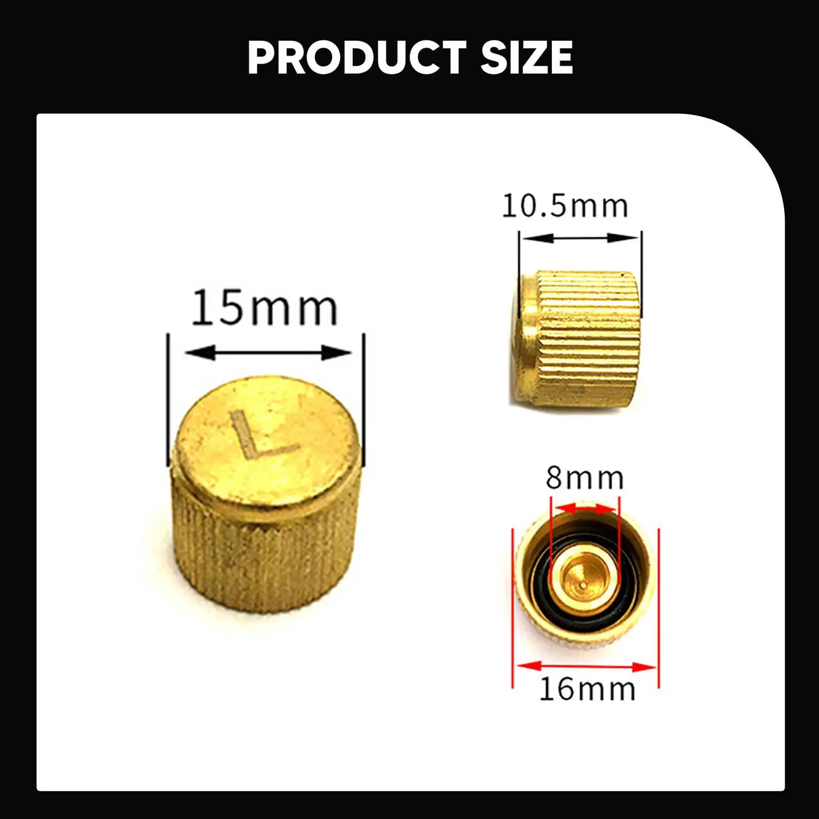 

Car AC Valve Cover Metal Dustproof Cap Leakproof Brass Valve Caps for Automotive Air Conditioner System Accessories