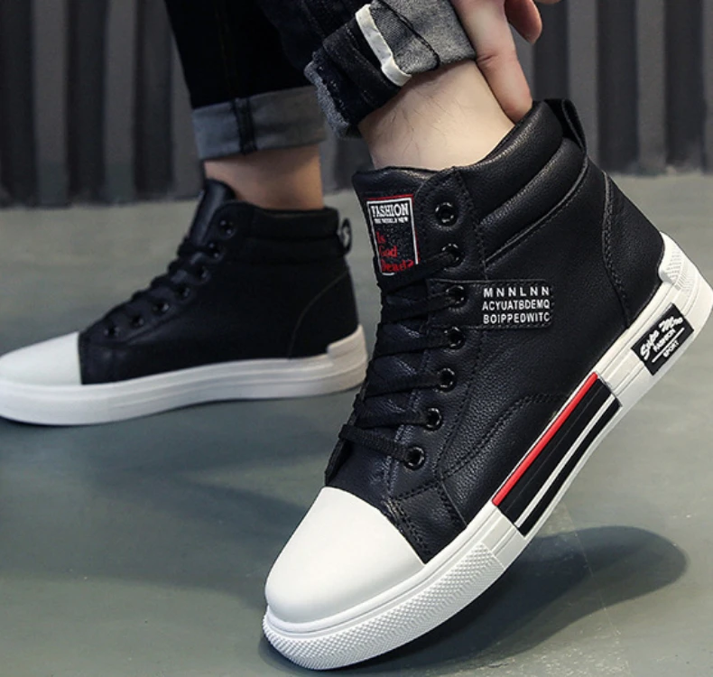2025 Neue Atmungsaktive Weichsohlen-Herren-Freizeitschuhe Koreanische Mode Studenten-Joggingschuhe Jugend-Boardschuhe – Detail 9