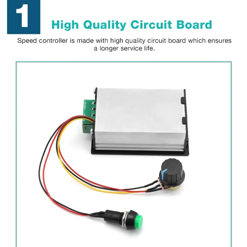 Digital PWM DC motor governor 6V12V24V48V stepless speed control switch controller