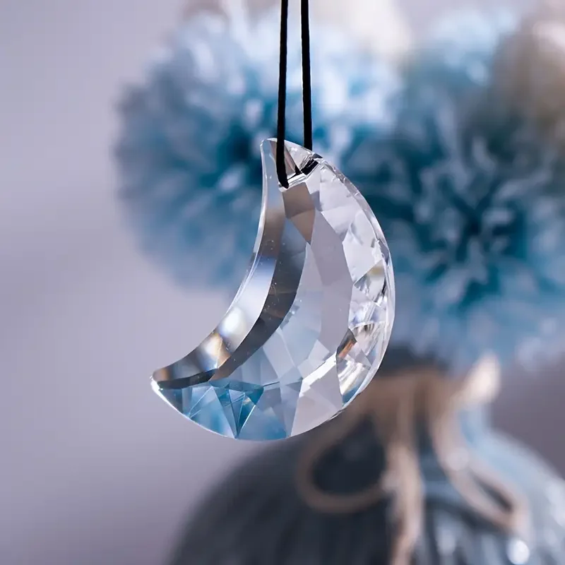2 transparent crystal light traps - Rainbow-colored hanging decorations, suitable for window decoration, interior decoration, ho