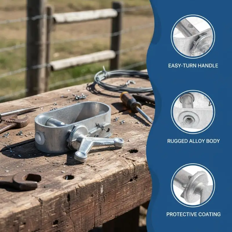 Pool Cover Winch Cable Tightener Replacement Rustproof Wire Tightener Cable Tensioner Winch Clothesline Rope Tightener Tensioner