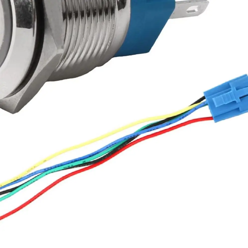 22mm Metal Push Button Switch 12-24V Self Locking Latching With Power LED IP66 Waterproof For Car Marine Boat For Auto
