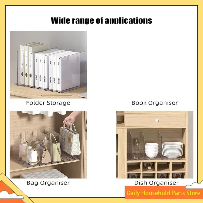 Acrylic Desktop File Sorter Organizer, 4 Compartments Mail Organizers For Desk, For Desktop, Shelf, Office,Organizer HOT!