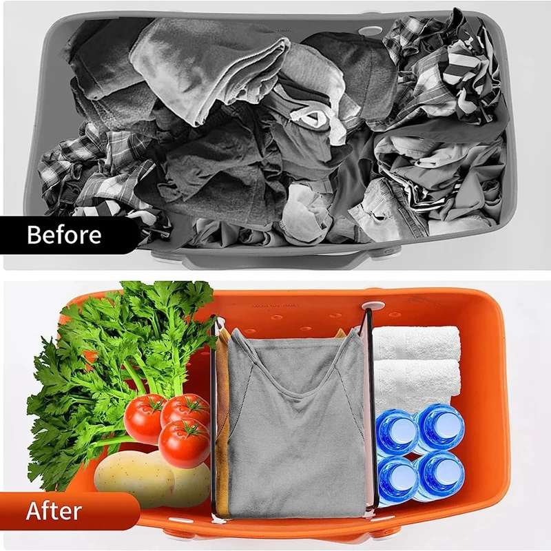 صينية مقسمة صينية مقسم بلاستيكية متينة لحقيبة Bogg المتوافقة مع حقيبة كبيرة X Bagg 30 سم × 21.5 سم × 0.6 سم