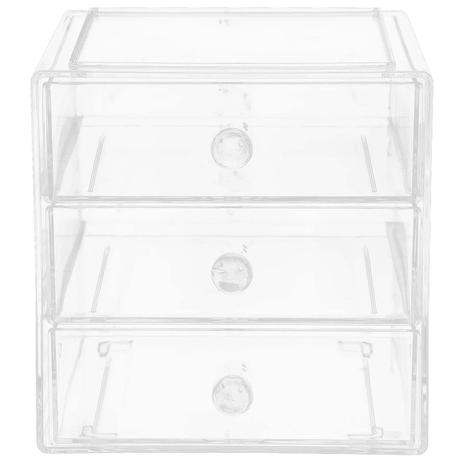 

Acrylic Box 3 Layer Transparent Drawers Desk Tabletop Organizer Organizer Stationery Office Practical Storage