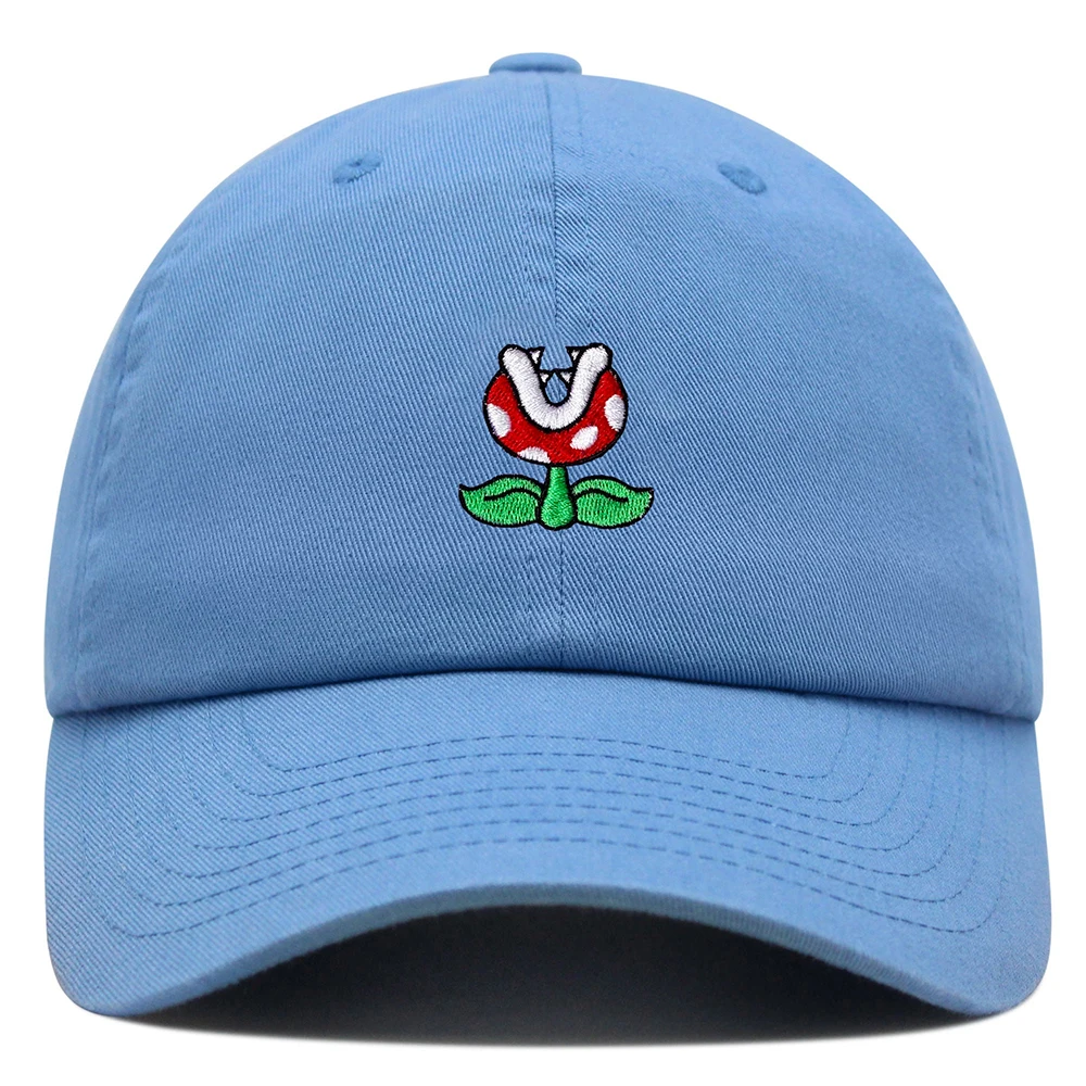 Piranha Plant Dad Hat Embroidered Cartoon Cute Mushroom Baseball Cap Woman Summer Cotton Sun Hat Man Trucker Hats