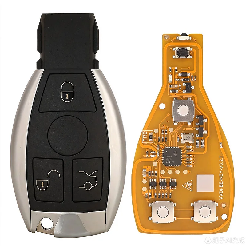 Подходит для Mercedes-Benz, 3-клавишный VVDI BGA, дистанционный ключ от машины 315, частота 433, желтая печатная плата