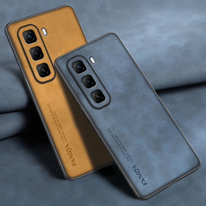 

Чехол для Infinix Hot 50 Pro Plus 4G, роскошный чехол для телефона из искусственной кожи для Infinix Hot 50 5G, задняя крышка, матовый силикон, полная защита