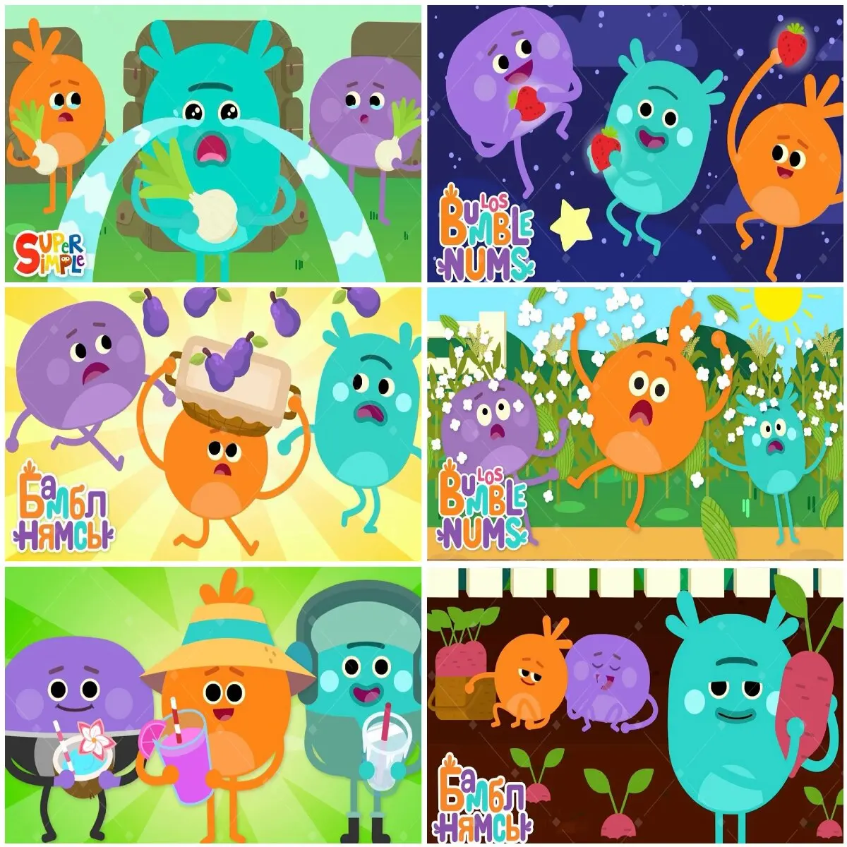 Cartoon The Bumble Nums Theme Party Decoration Backdrop БамблНямсы Kids English Animation Birthday Party Supplies