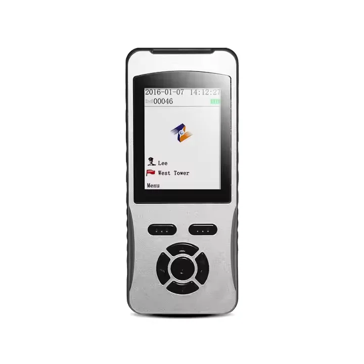 Silver RFID Guard Tour System 125kHz Security Patrol For Guard Monitoring And Patrol 2.4 Inch LCD