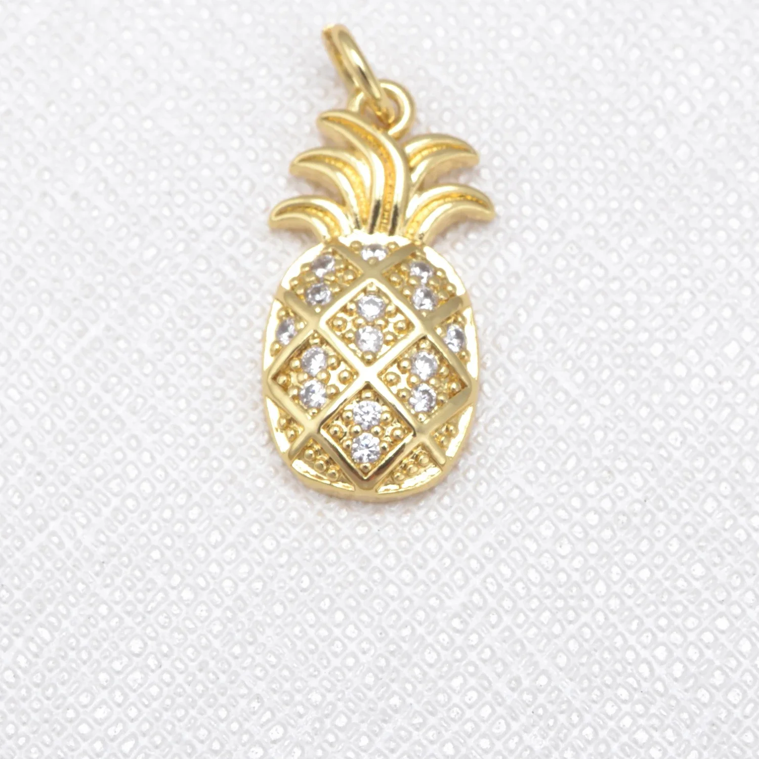 13Pcs Inlay Zircon Imitation Pearl Pendant Diy Jewelry Necklace Making Eyes Pineapple Flowers Virgin Windmill Hollow Accessories