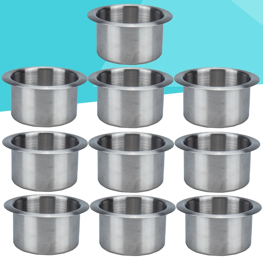 

10pcs Stainless Steel Cup Holder Simple Practical Refit Cup Holder Self for Motor Homes Car Auto 85x55cm