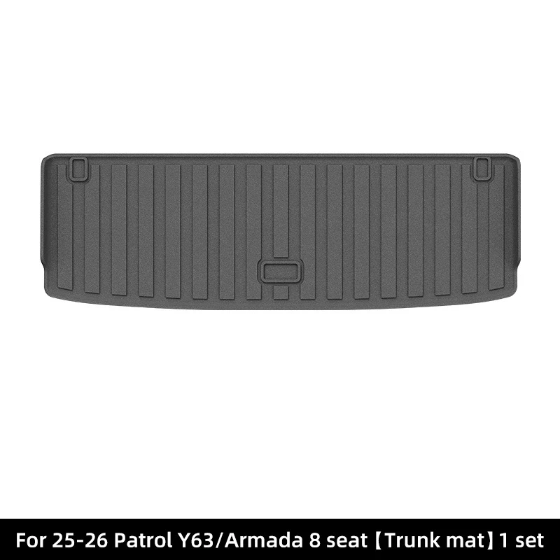 For Nissan Patrol Y63 Armada 2025-2026 Car Trunk Mat TPE All Weather Backrest Mat Waterproof Cargo Liner Anti Dirty Pads