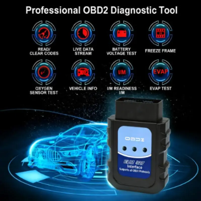 Professional Car ELM327 OBD2 Scanner Bluetooth 5.0 For Android/IOS Code Reader